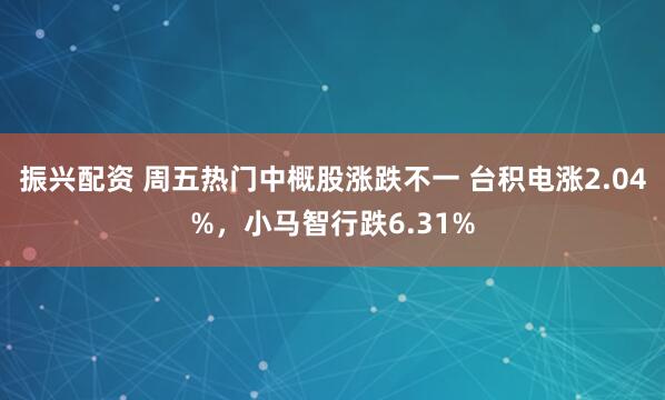 振兴配资 周五热门中概股涨跌不一 台积电涨2.04%，小马智行跌6.31%