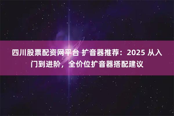四川股票配资网平台 扩音器推荐：2025 从入门到进阶，全价位扩音器搭配建议